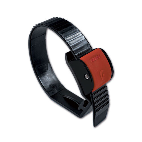 Dettaglio del sistema di fissaggio Quick-Safe FIAMMA S.P.A. per portabiciclette Carry-Bike.