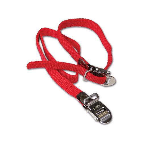 Dettaglio dello Strip Rosso FIAMMA S.P.A., ricambio per portabici Carry-Bike, che mostra il materiale resistente.