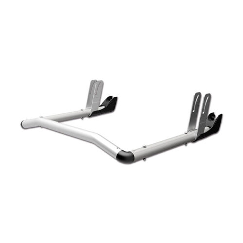 Dettaglio del Kit mensola CB e-bike 2019 di FIAMMA per il trasporto sicuro di biciclette elettriche su camper.