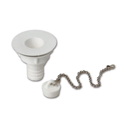 Piletta dritta con tappo e portagomma • Ø 20 mm