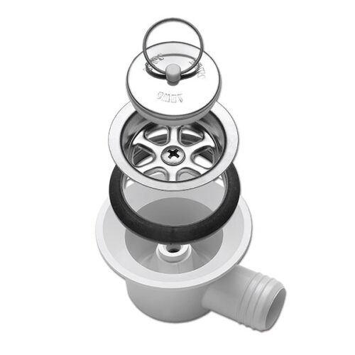 Piletta angolata con tappo • Ø 20 mm