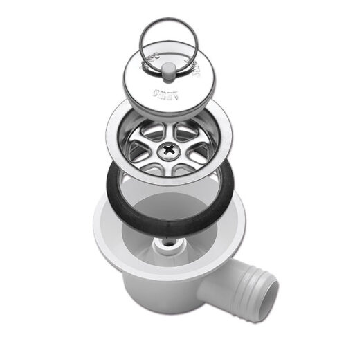 Piletta angolata con tappo • Ø 25 mm