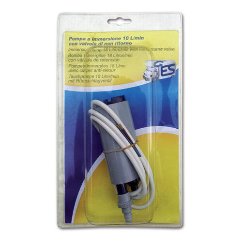 Pompa immersione con valvola • 18 L/min • blister