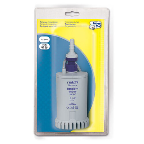 Pompa a immersione Twin con valvola di non ritorno • 19 L/min • blister