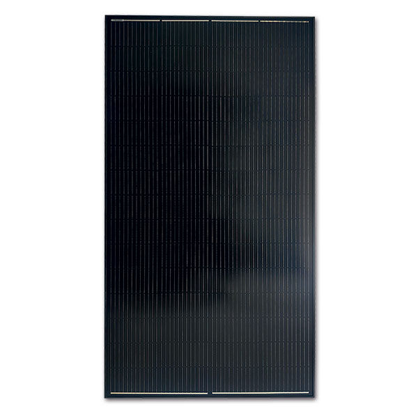 Dettaglio del Pannello ExtraSUN Nero 300 W, evidenziando la tecnologia PERC delle celle fotovoltaiche.
