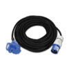 PRB1010_1 Dettaglio del Cavo neoprene 10m 3x1,5mm spina gomito avvolto, mostrando la qualità del rivestimento e la spina angolata.