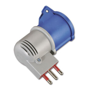 PRB11B_1 Adattatore a 90° con spina 16 A e presa CEE, connettore angolato per camper e caravan.