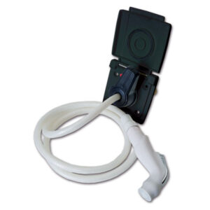 Doccia esterna nera attacco rapido • 150 cm