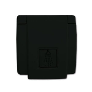 Doccia esterna nera attacco rapido • 150 cm