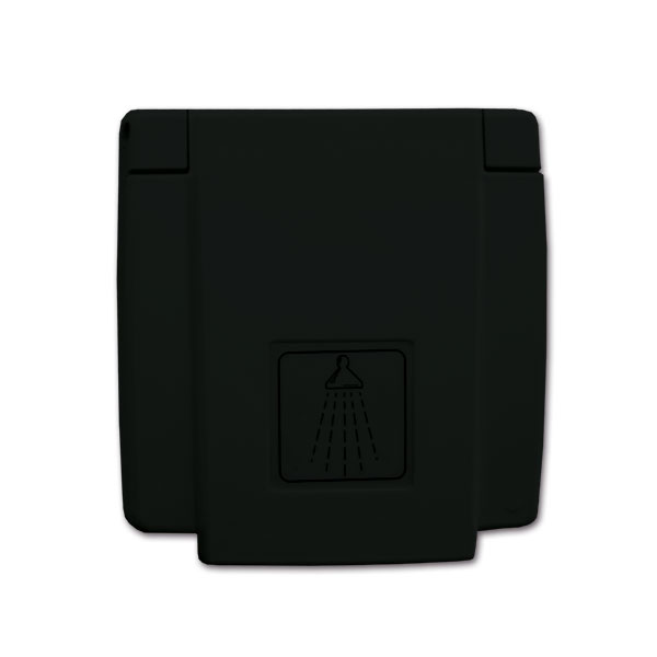 Doccia esterna nera attacco rapido • 150 cm