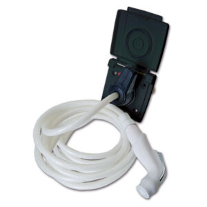 Doccia esterna nera attacco tubi rigidi • 2 m
