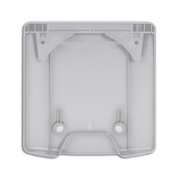 Coperchio di ricambio per presa esterna acqua, colore bianco, resistente agli agenti atmosferici.