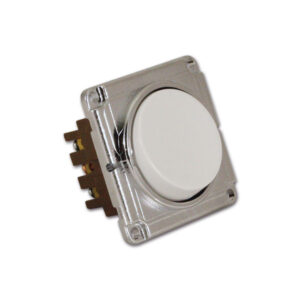 Interruttore singolo Q10 • bianco e cromo