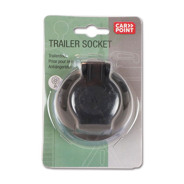 PRS7120C_3-1 Presa 7 poli ABS per rimorchi blister, accessorio essenziale per connessioni elettriche sicure in camper e caravan.