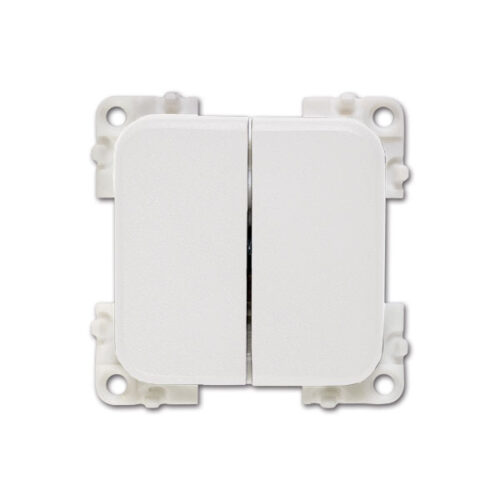 Doppio interruttore unipolare • bianco