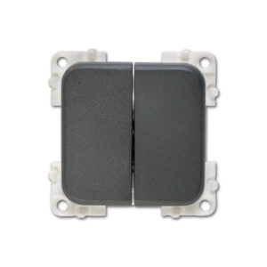 Doppio interruttore unipolare • grigio