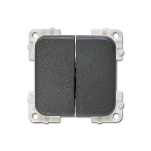 Doppio interruttore unipolare • grigio