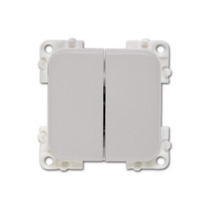 Doppio interruttore unipolare • grigio chiaro