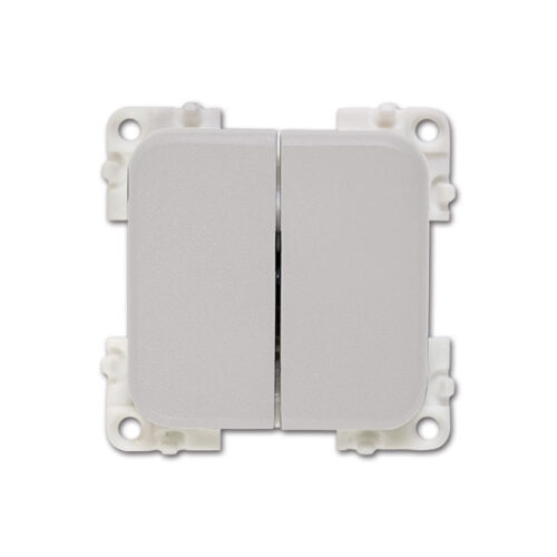 Doppio interruttore unipolare • grigio chiaro