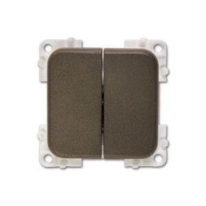 Doppio interruttore unipolare • marrone