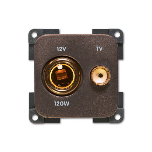 Presa 12 V DIN • TV • marrone