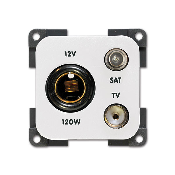 Presa 12 V DIN • TV • SAT • bianco