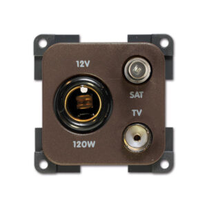 Presa 12 V DIN • TV • SAT • marrone