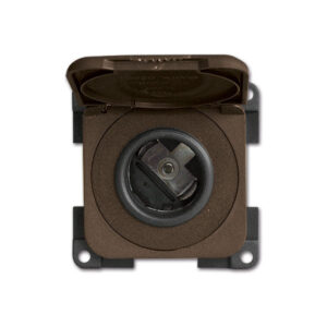 Presa DC con coperchio • 12 V • marrone