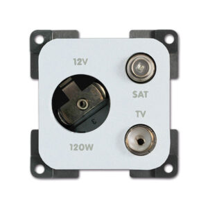 Presa 12 V DC • TV • SAT • bianco