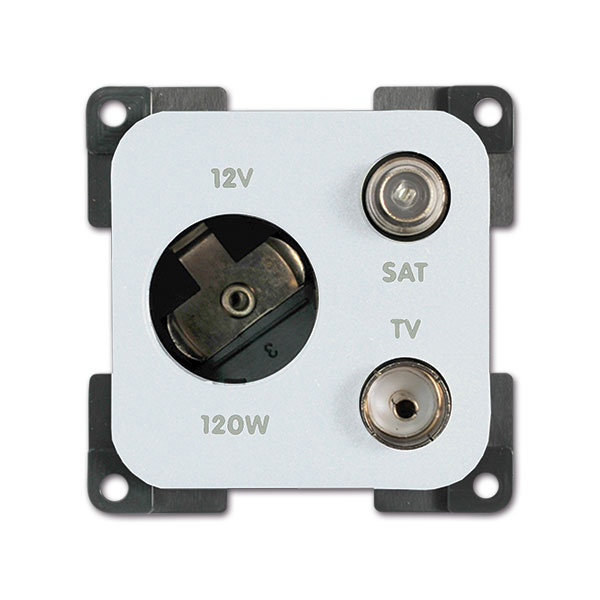 Presa 12 V DC • TV • SAT • bianco