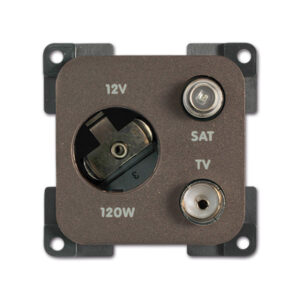 Presa 12 V DC • TV • SAT • marrone