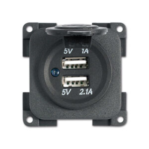 Presa doppia USB • 1 A / 2,1 A • grigio