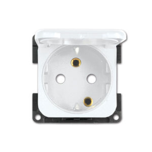 Presa schuko con coperchio • bianca