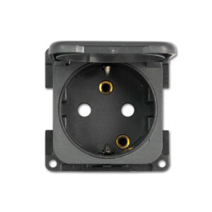 Presa schuko con coperchio • grigio