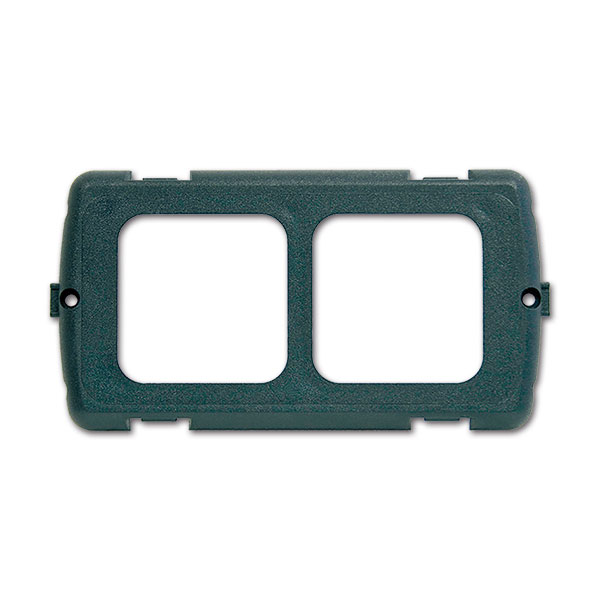 Placca supporto 2 moduli • grigio