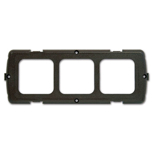 Placca supporto 3 moduli • grigio