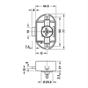 Dettaglio del pulsante satinato del Kit Push-Lock bianco, con focus sulla qualità dei materiali e la finitura.
