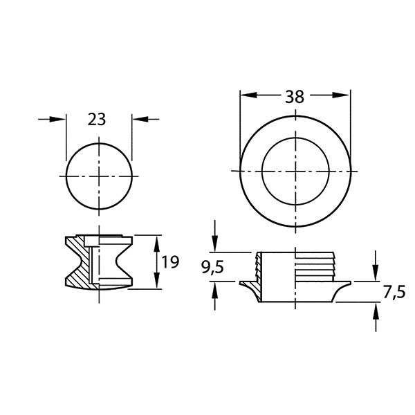 Kit Push-Lock • nichelato satinato • blister