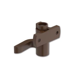 PSH18SM_1-1 Dettaglio del Gancio sinistro marrone, che mostra la finitura e il design robusto ideale per l'organizzazione interna del camper.