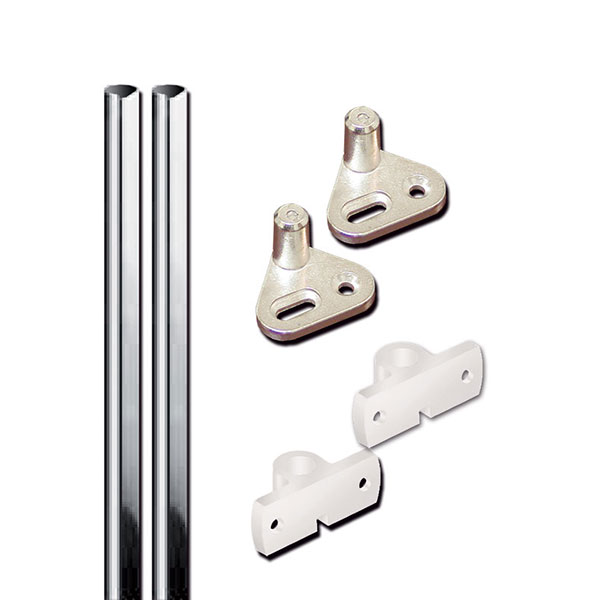 PSH25B_1-1 Kit 2 aste + 2 PSH22B + 2 perni installato su camper per supporto tenda esterna.