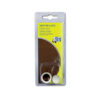 PSH51BC_1-1 Dettaglio del mini pulsante e rosetta bianco, ideale per sportelli di camper e caravan, evidenziando il meccanismo di chiusura.
