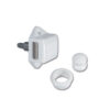 Immagine del Kit mini Push-lock in blister, mostrando tutti i componenti per l'installazione su mobili di veicoli ricreazionali.