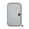 PTL210_1-1 Portellone per vano gas chiuso su camper, con serratura visibile e finitura liscia.