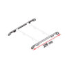 Camper con Roof Rail FIAMMA S.P.A. in viaggio, visuale laterale che evidenzia l'ingombro.