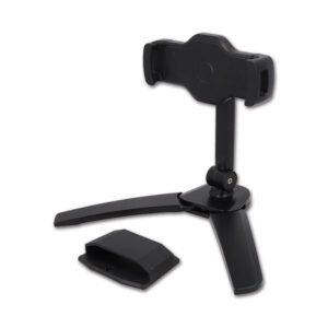 PTT101_3-1 Immagine laterale del supporto per telefono e tablet, evidenziando la robustezza della costruzione e la qualità dei materiali.