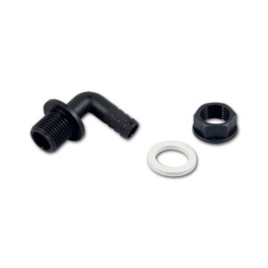 Dettaglio del Kit raccordo curvo maschio F 1/2" D Ø 15 mm, ideale per impianti idrici di camper.