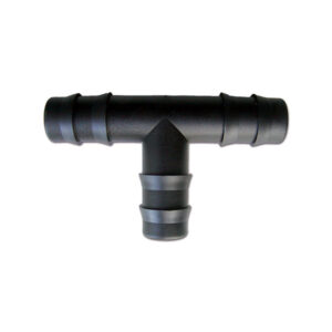 RAC50210C_2-1 Immagine ravvicinata del raccordo Manicotto a T Ø 20 mm, evidenziando il materiale plastico resistente e la finitura.