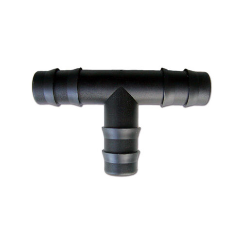 RAC50210_1-1 Manicotto a T Ø 20 mm per impianti idraulici di camper e caravan, connettore in plastica resistente.