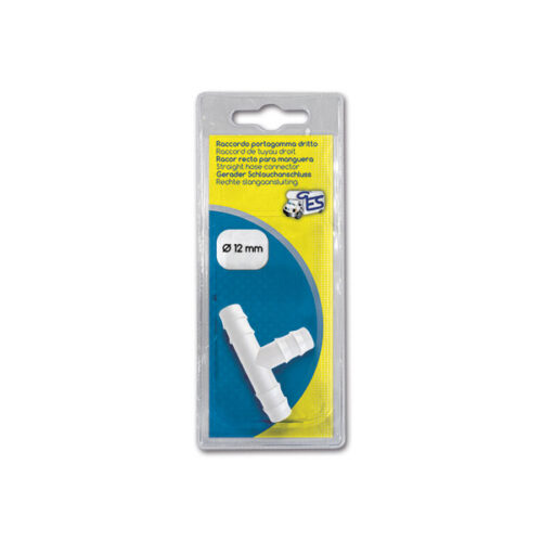 RAC50215C_1-1 Manicotto a T Ø 12 mm blister per connessioni idriche in camper e caravan