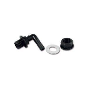 Dettaglio del Kit raccordo curvo maschio F 3/8 D Ø 13 mm per impianti idraulici da camper.